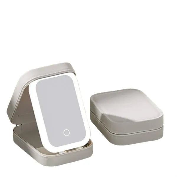 Travel Makeup Bag With LED Mirror
