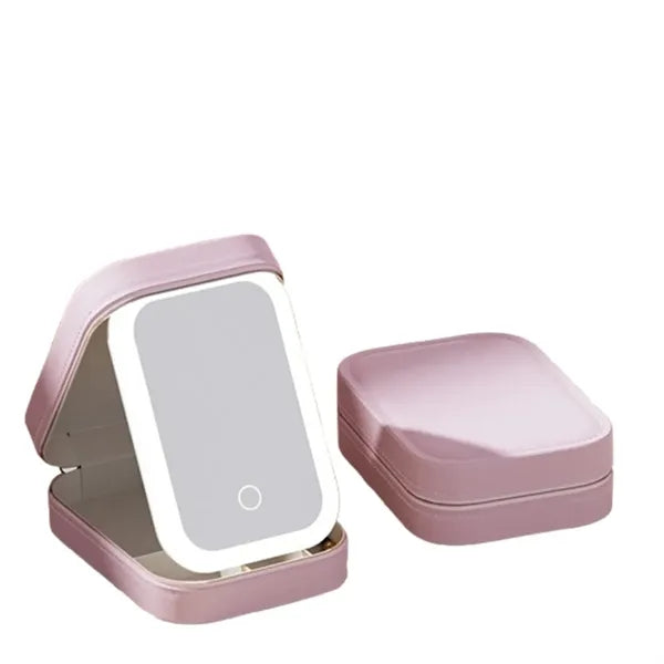Travel Makeup Bag With LED Mirror