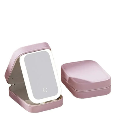 Travel Makeup Bag With LED Mirror