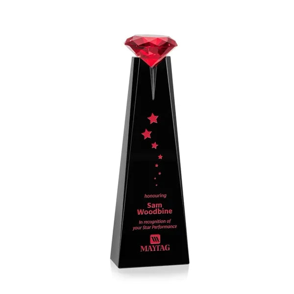 Alicia Gemstone Award - Black/Ruby