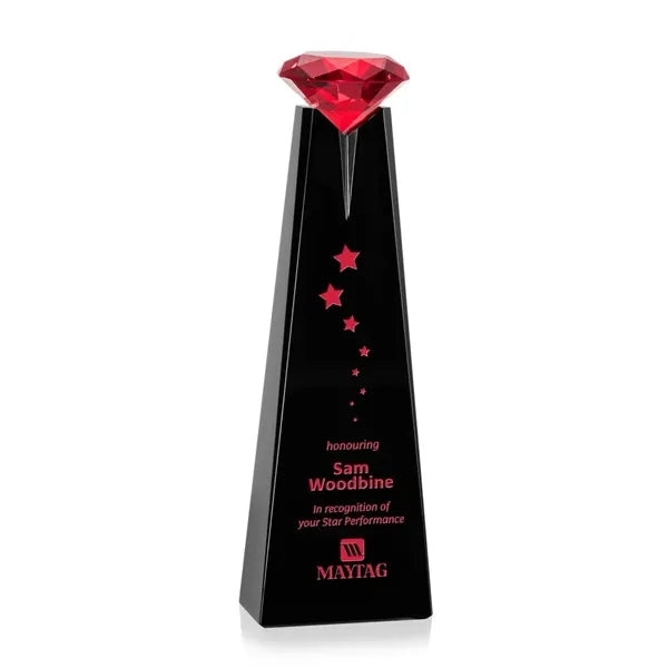Alicia Gemstone Award - Black/Ruby