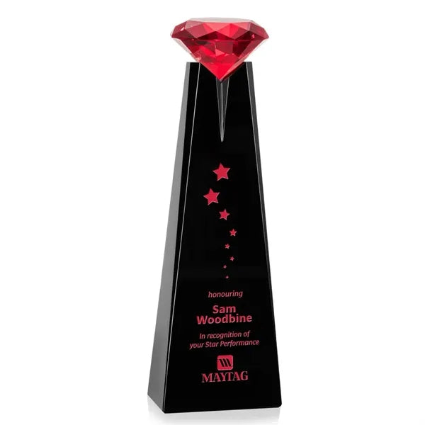 Alicia Gemstone Award - Black/Ruby