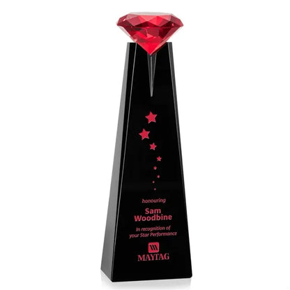 Alicia Gemstone Award - Black/Ruby