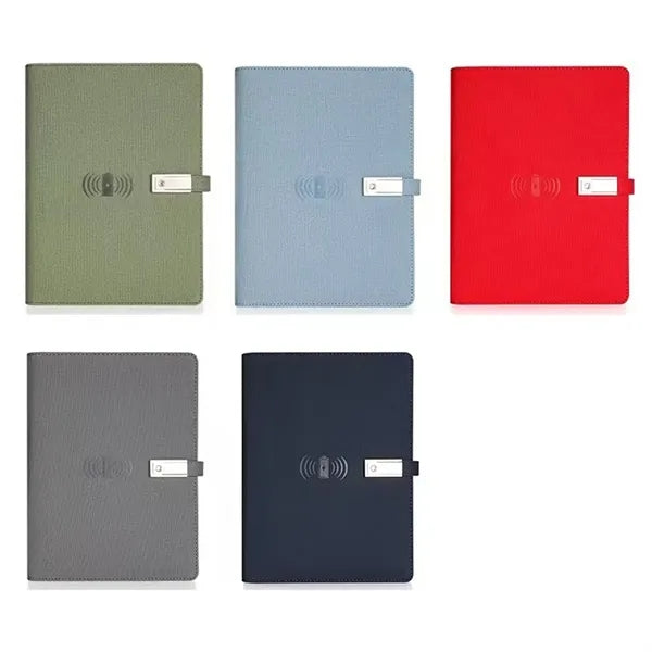 8000Mah Charging Notebook With Usb Drive Gift Set