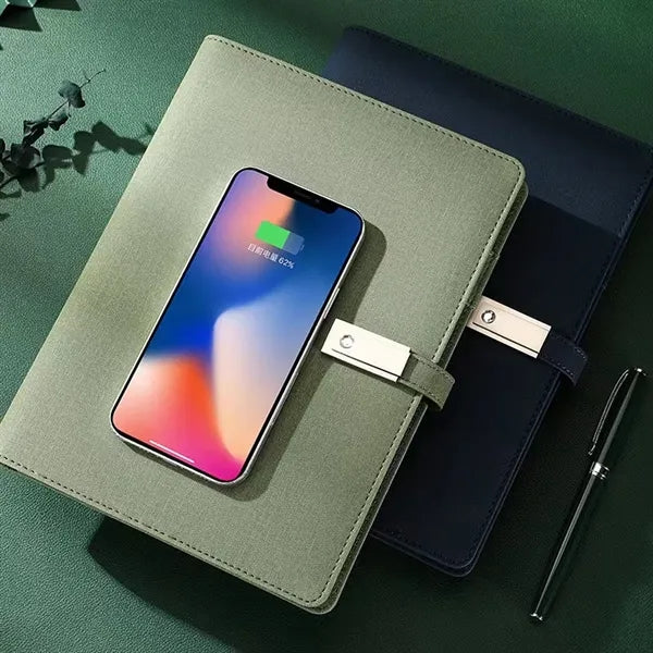 8000Mah Charging Notebook With Usb Drive Gift Set