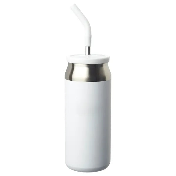 22 oz Can-Shaped Sydney Tumbler with Straw and Silicone Lid
