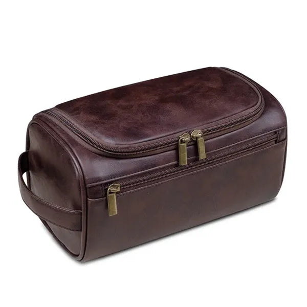 Personalized Leather Toiletry Bag for Men
