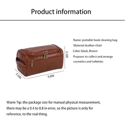 Personalized Leather Toiletry Bag for Men