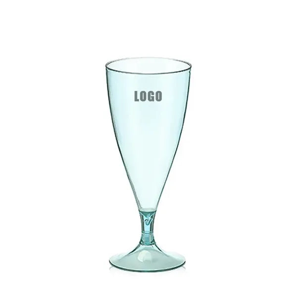 Plastic Wine Glasses with Gold Rim, 6 Oz