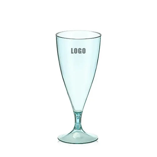 Plastic Wine Glasses with Gold Rim, 6 Oz