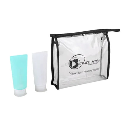 3 oz Silicone Bottles Travel Set with Clear Case