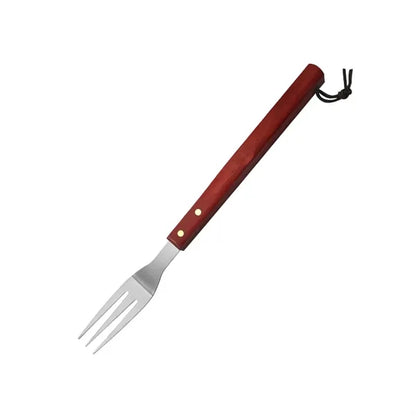 3Pcs Bbq Tool Set With Wood Handle