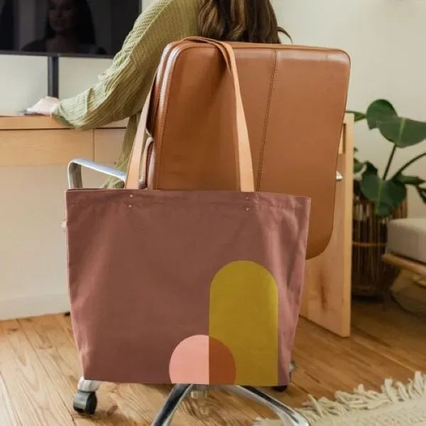 Daily Grind Super Size - Colored Canvas with Leather Handles