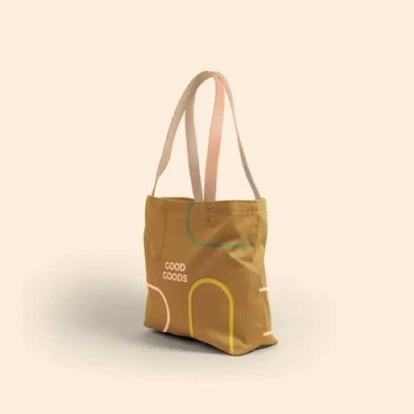 Birdie Bag - Colored Canvas with Leather Handles