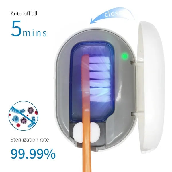 Portable Uv Toothbrush Cleaner Case