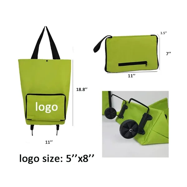 2 In 1 Folding Oxford Portable Bag Shopping Cart