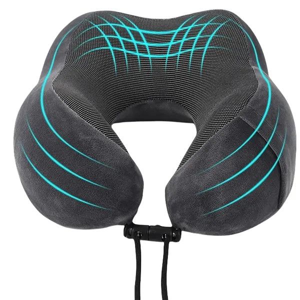 Portable Side Storage Memory Foam U Shape Travel Pillow