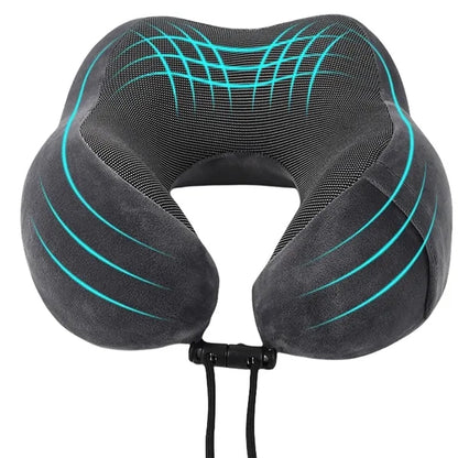 Portable Side Storage Memory Foam U Shape Travel Pillow