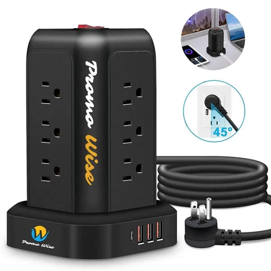 Towel Power Strip Multi Outlets USB Ports Charging Station
