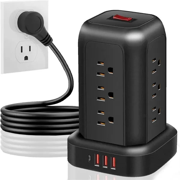 Towel Power Strip Multi Outlets USB Ports Charging Station