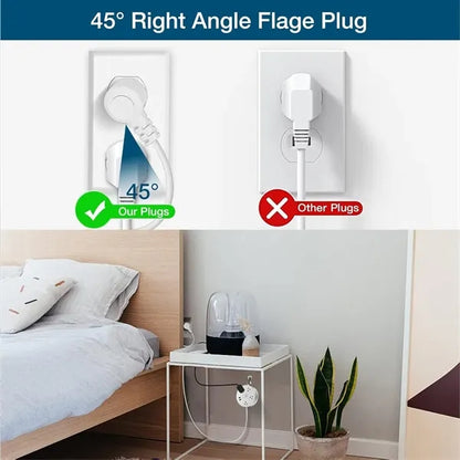 Retractable Power Strip Surge Protector with Hook Extension