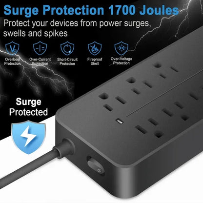 16-IN-1 Surge Protector Multi-Plug Power Strip