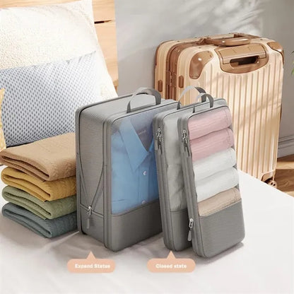 3-Piece Compressible Double Zipper Mesh Storage Bag Sets