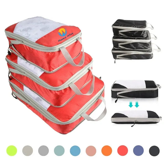 3-pcs Compressable Portable Lightweight Travel Storage Bag