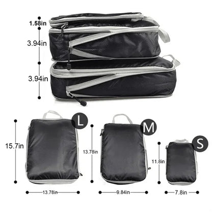 3-pcs Compressable Portable Lightweight Travel Storage Bag