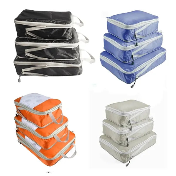 3-pcs Compressable Portable Lightweight Travel Storage Bag