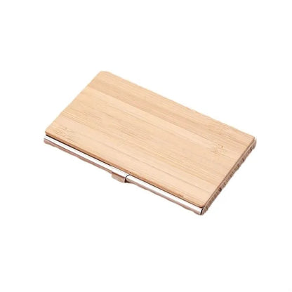 Eco Bamboo Business Card Holder Pen Keychain Gift Kit