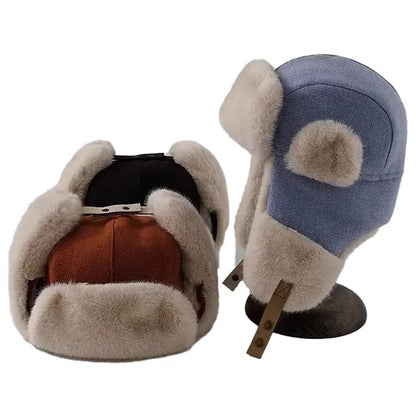 Windproof Plush Warm Trapper Caps Winter Hat