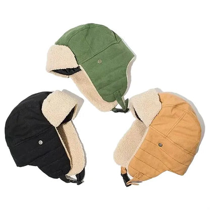 Winter Windproof Plush Warm Trapper Hunting Hat