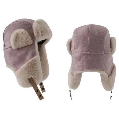 Windproof Plush Warm Trapper Caps Winter Hat