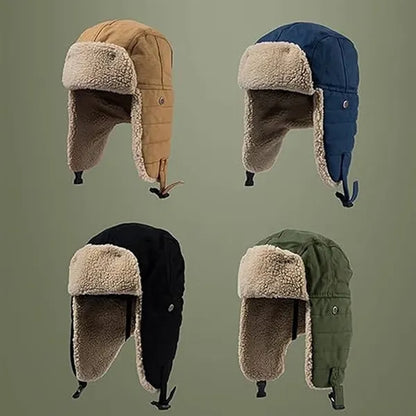 Winter Windproof Plush Warm Trapper Hunting Hat