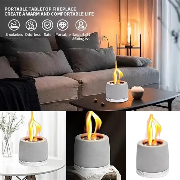 Concrete Tabletop Fire Pit Fireplace Bowl