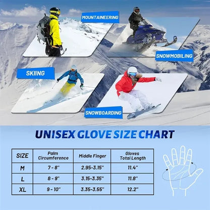 3M Insulation Ski Gloves Winter Warm Waterproof
