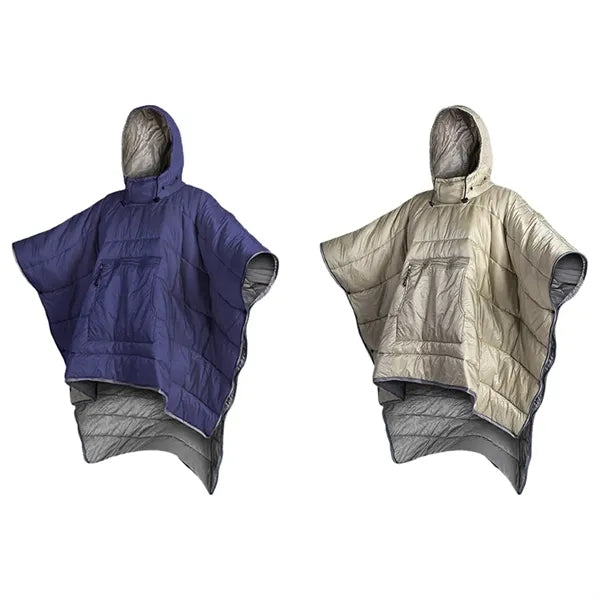 Poncho Coat Warmth Hooded Blanket Sleeping Bag