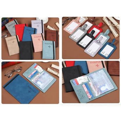 RFID Passport Card Sleeves Luggage Tag Set