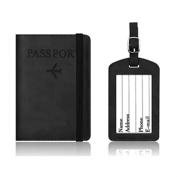 RFID Passport Card Sleeves Luggage Tag Set
