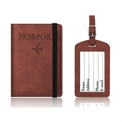 RFID Passport Card Sleeves Luggage Tag Set
