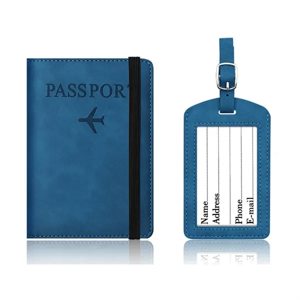RFID Passport Card Sleeves Luggage Tag Set