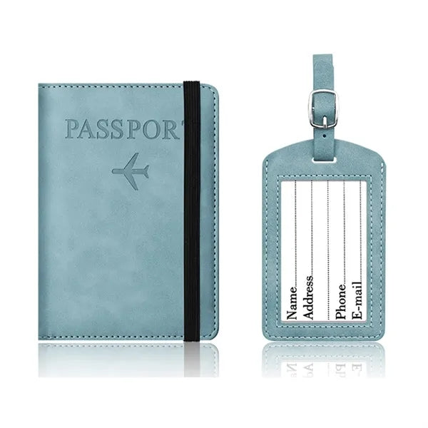 RFID Passport Card Sleeves Luggage Tag Set