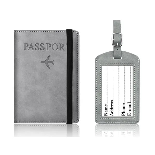 RFID Passport Card Sleeves Luggage Tag Set