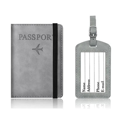 RFID Passport Card Sleeves Luggage Tag Set