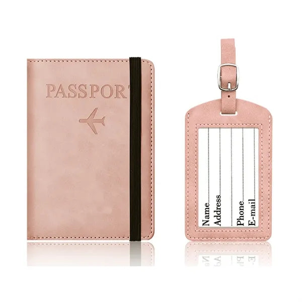 RFID Passport Card Sleeves Luggage Tag Set