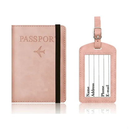 RFID Passport Card Sleeves Luggage Tag Set