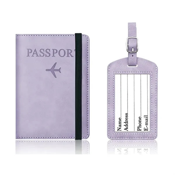 RFID Passport Card Sleeves Luggage Tag Set