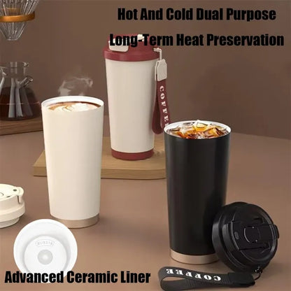 Ceramic Liner Stainless Steel Insulation Straw Cup