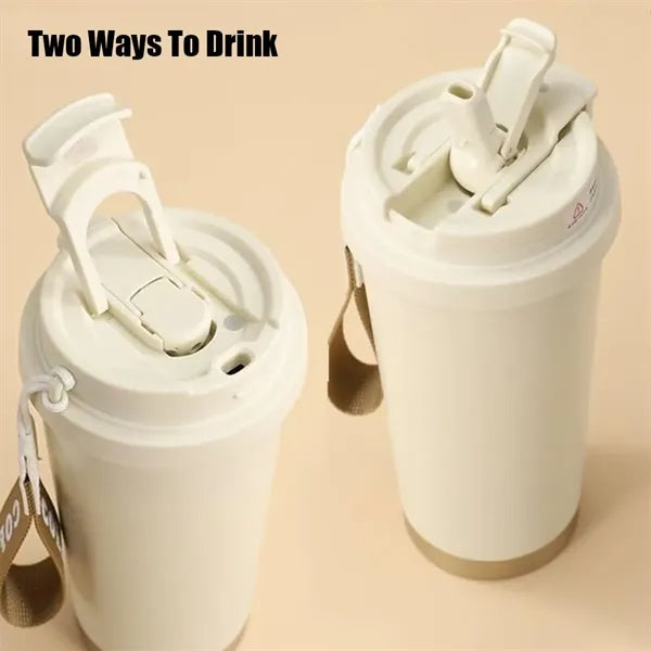 Ceramic Liner Stainless Steel Insulation Straw Cup